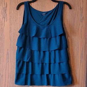 Polka Dot Tiered Ruffle Top